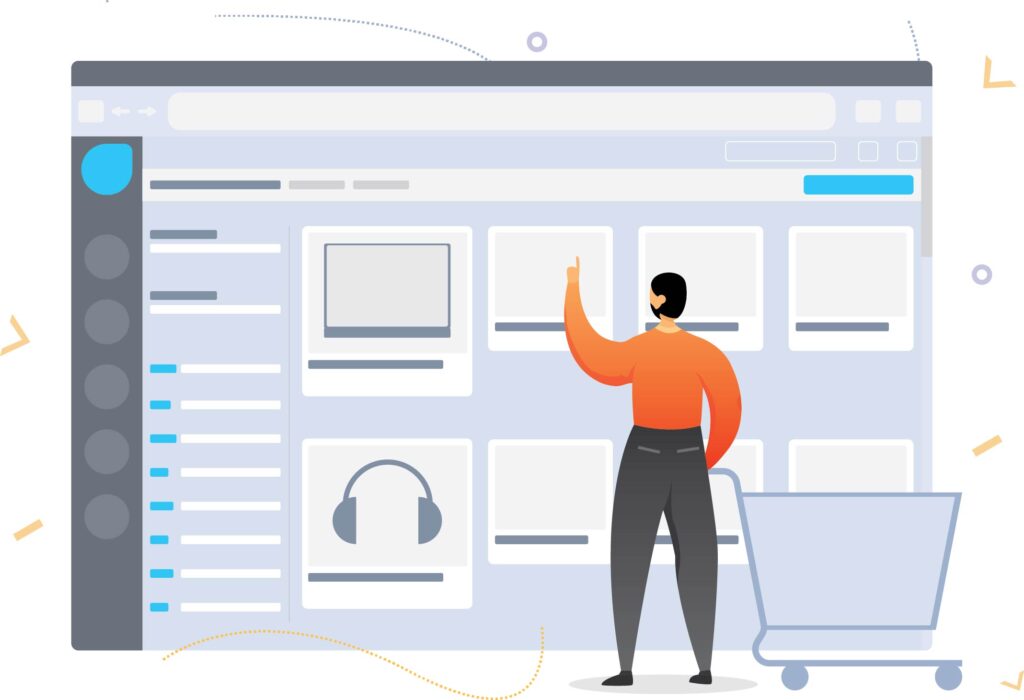 Easy website building illustration